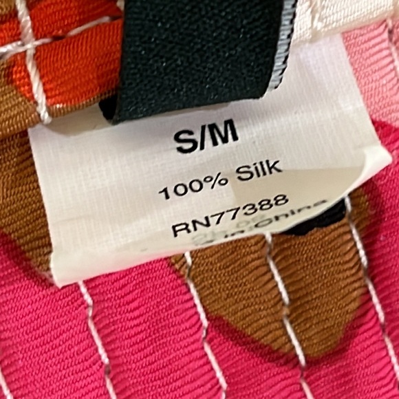 Beautiful floral silk belt size small/medium - Picture 4 of 8